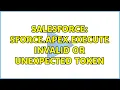 Salesforce sforce apex execute invalid or unexpected token 2 Solutions