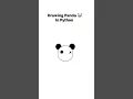 DRAWING PANDA IN PYTHON