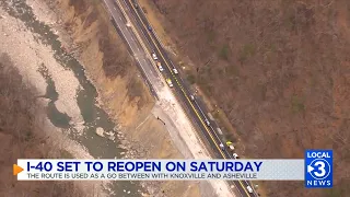Stretch of Interstate 40 that collapsed during Helene is about to reopen