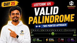 Valid Palindrome LeetCode 125 Two Pointer Approach Python DSA Placement Series