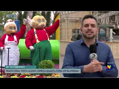 38º Oktoberfest: tradicional festa alemã começa quarta-feira, em Blumenau