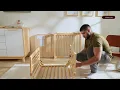 Nestig Wave Mini Crib Full Crib and Toddler Bed Assembly