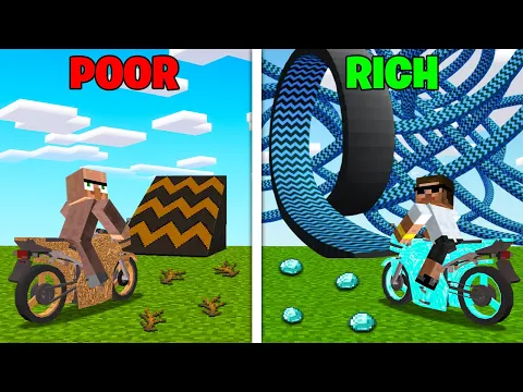 Video Thumbnail: POOR vs RICH Mega Motorcycle Ramp in Minecraft..!