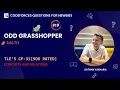 Odd Grasshopper Codeforces TLE - Eliminators s CP31 900 Rated Q-19