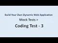 Coding Test 3 Mock Tests Build Your Own Dynamic Web Application NxtWave