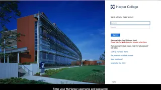 Logging in to Harper Library Resources