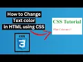 How to Change Text Color in HTML using CSS