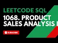 Leetcode Easy 1068 Product Sales Analysis I SQL JOIN