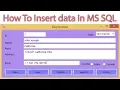 Insert Data In SQL Using VB NET Part-3