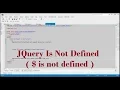 JQuery Is Not Defined is not defined Reference Error is not defined