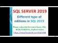 SQL 2019 Tutorials Sql Server editions How to choose right edition of SQL Server