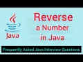 How to Reverse a Number in Java Java Interview Question