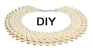 diy beaded collar how to make jewelry eng 