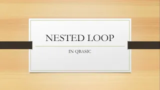Nested FOR NEXT Statement in QBasic CODE MANIA