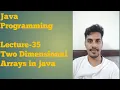 java 35 Two Dimensional Array