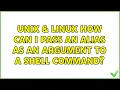 Unix Linux How can I pass an alias as an argument to a shell command 3 Solutions