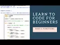 Learn to Code for Beginners 5 Functions
