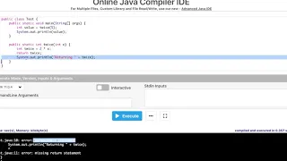 Error unreachable statement