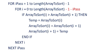 Bubble Sort 2 - Pseudocode and Enhancements