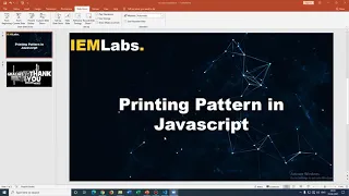 Printing patterns in Javascript Tutorial IEMLabs