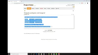 Project Euler Problem Triangular pentagonal and hexagonal