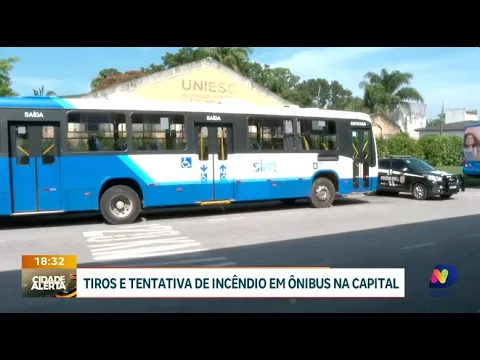 Ato de violência: ônibus do transporte coletivo é alvo de tentativa de incêndio e tiros