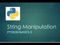 Python 3 Basics 3 Python Strings Manipulation Step Function Python for Beginners