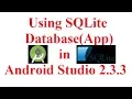 Database App using SqLite in Android Studio 2 3 3