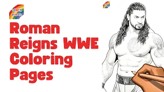 Roman Reigns WWE Coloring Pages