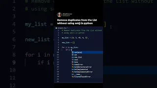 Remove duplicates elements from the list without using set function