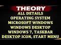 OPERATING SYSTEM DESKTOP TASK BAR START MENU ICON ALL DETAILS THEORY Computer Class OS