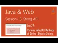 String API in Java Various valueOf Methods of the String Class in Java Data to String