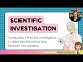Scientific Investigation - How to plan write report