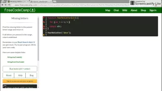 Walkthrough - MISSING LETTERS FCC Intermediate Algorithms