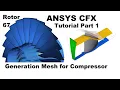 ANSYS CFX Tutorial Part Prepare the Geometry of Axial Compressor Rotor 67 and Mesh Generation