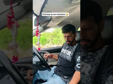 First day as car mechanic 🤣
