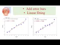 ORIGIN Add error bar and linear fitting
