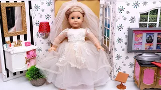 Muñeca se prepara para boda! Juguetes Muñecas rutina de belleza