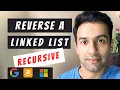 Reversing LinkedList Recursive - Part 2 LeetCode