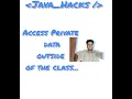 Access Private data from outside of the class Java by Sadanand