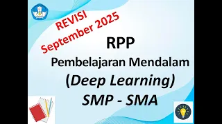 New Revised RPP For Deep Learning For Junior And Senior High Schools September 2025 