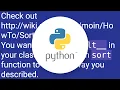 how to make sortable datatype in Python