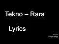 Tekno rara official music lyrics video