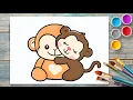 How to draw Punch the Monkey little friend drawing Baby Monkey Punch
