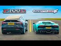 Download Lamborghini Aventador vs Tesla Model X - DRAG & ROLLING RACE - Can an EV SUV beat a supercar? mp4 3gp mp3 videos - waplic