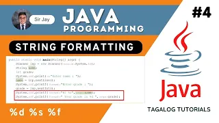 JAVA PROGRAMMING TAGALOG String Formatting Sir jayson