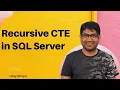RECURSIVE CTE SQL Server SQL Tutorial