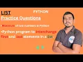 Python List practice Questions in hindi programmingwithamit