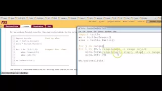 for loop and turtle graphics - python