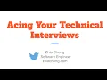 How to Ace The Technical Coding Interviews - Microsoft Google Facebook Amazon by Zhia Chong